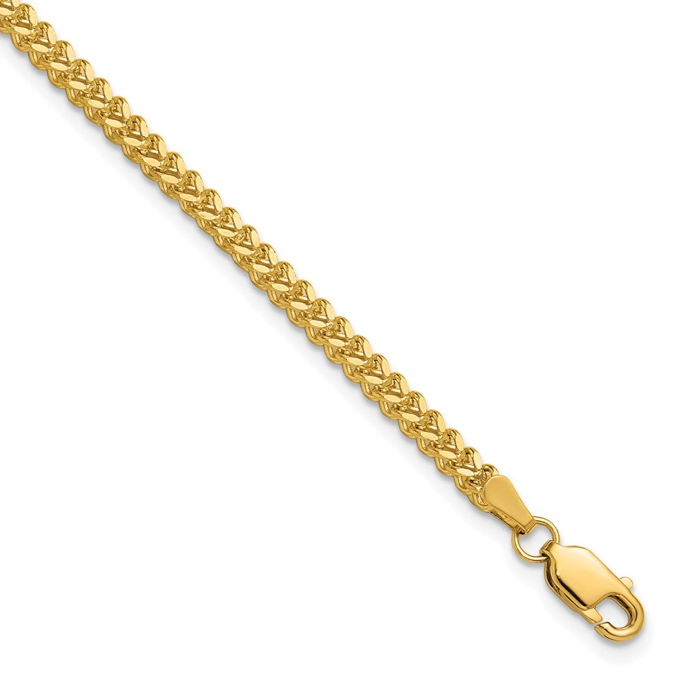 14K 2mm Franco with Lobster Clasp Bracelet