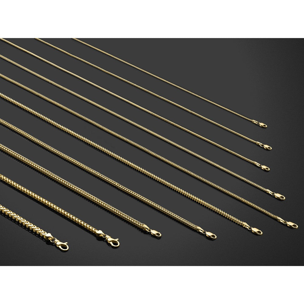 14K 2.5mm Franco with Lobster Clasp Chain