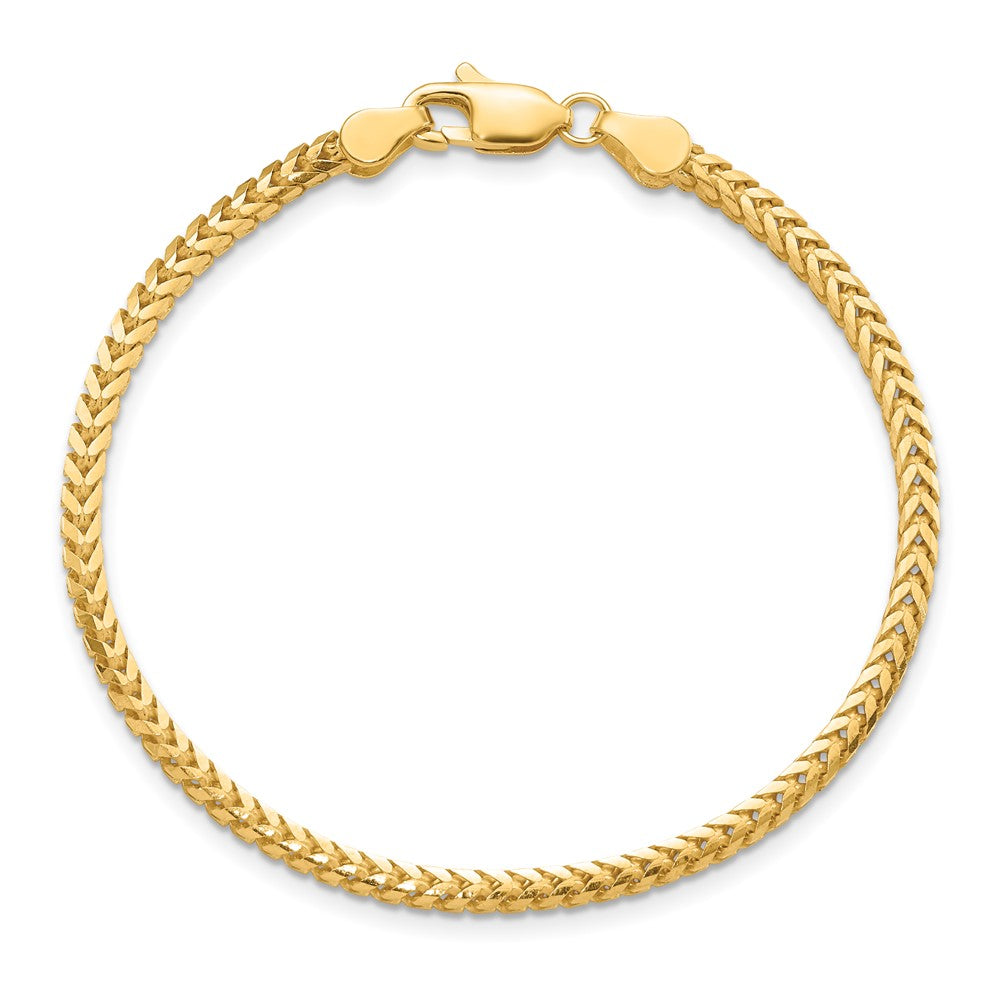 14K 2.5mm Franco with Lobster Clasp Bracelet