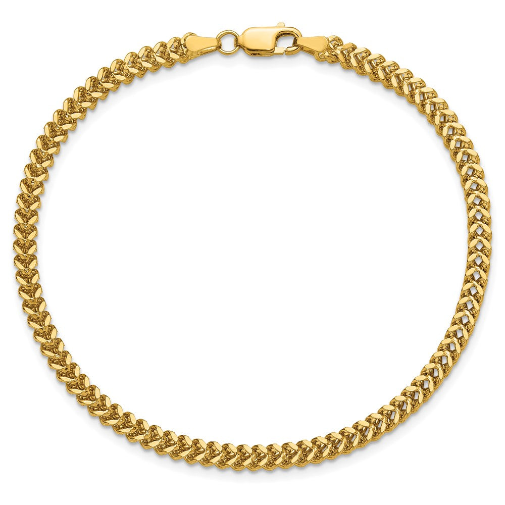 14K 2.5mm Franco with Lobster Clasp Bracelet