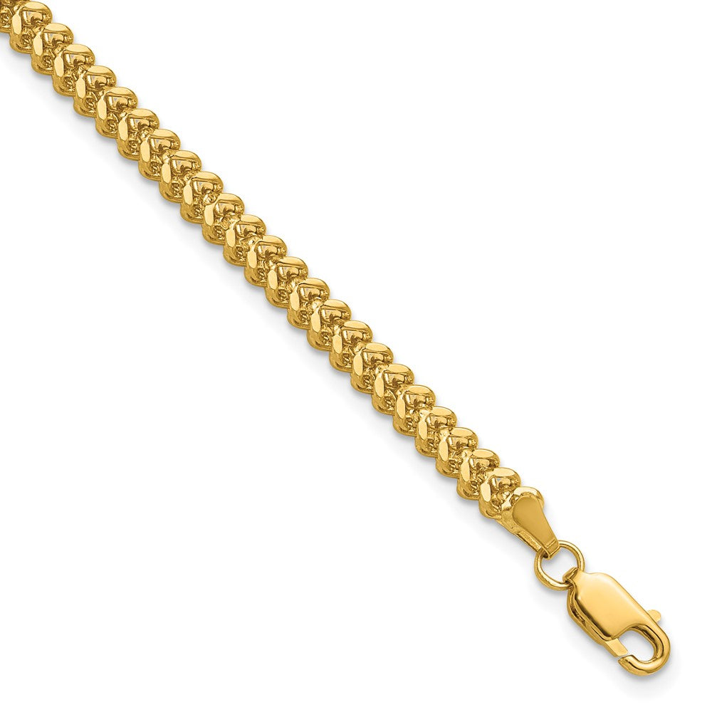 14K 2.5mm Franco with Lobster Clasp Bracelet