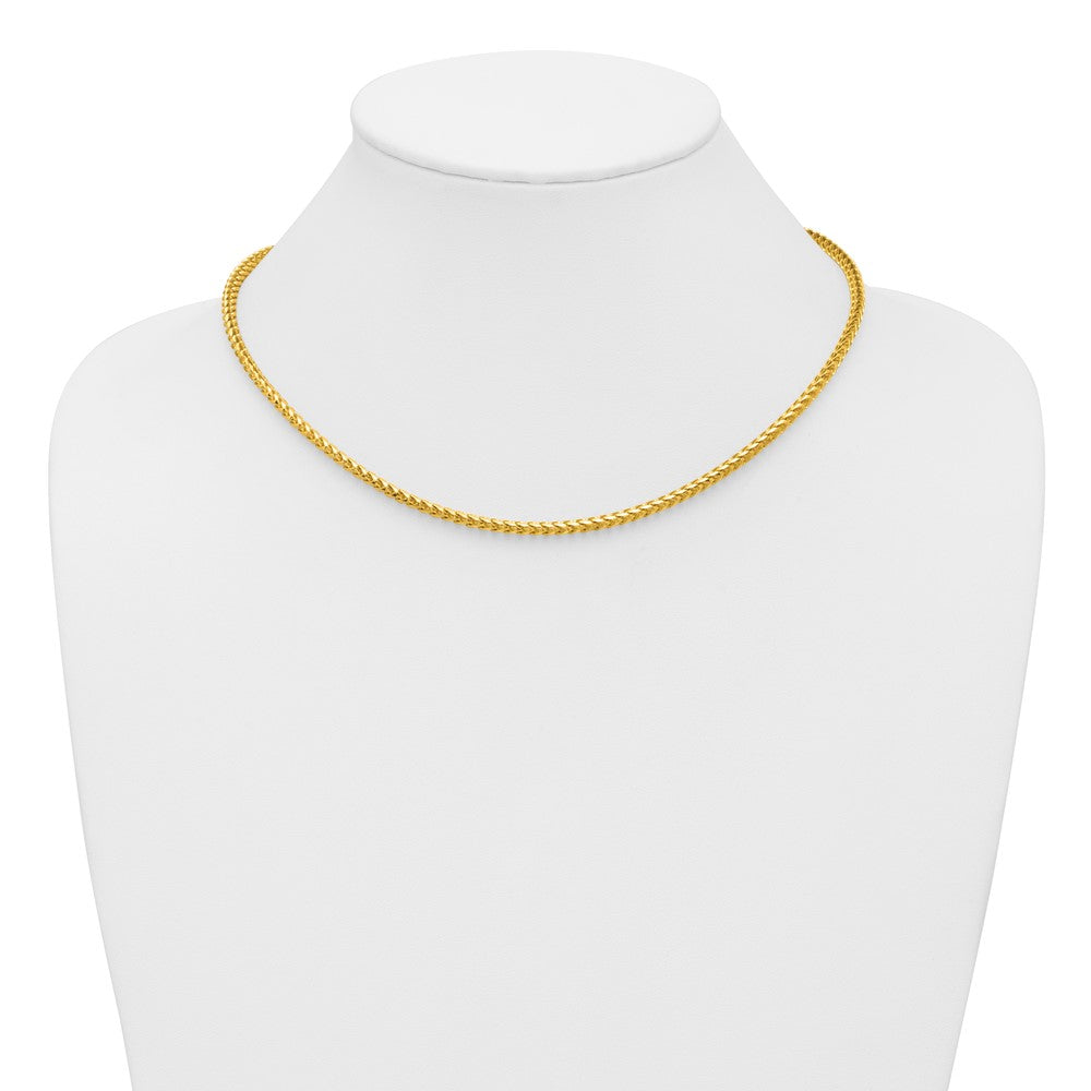 14K 3mm Franco with Fancy Lobster Clasp Chain