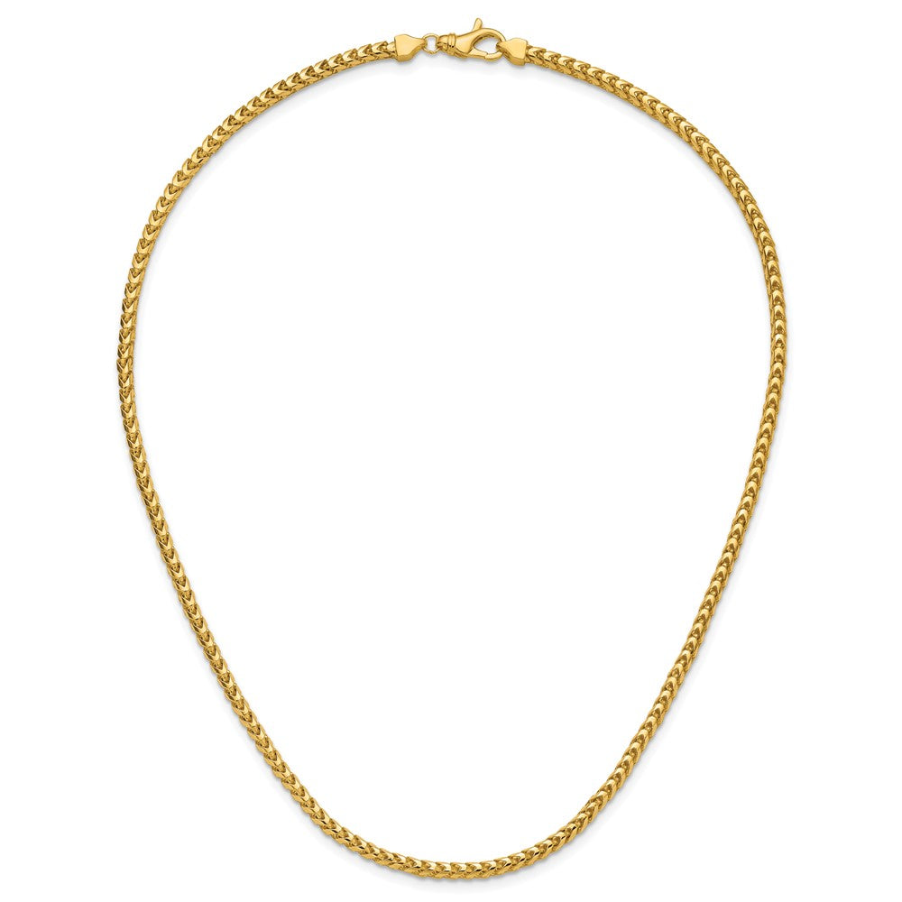 14K 3mm Franco with Fancy Lobster Clasp Chain