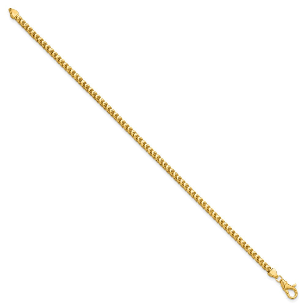 14K 3mm Franco with Fancy Lobster Clasp Chain