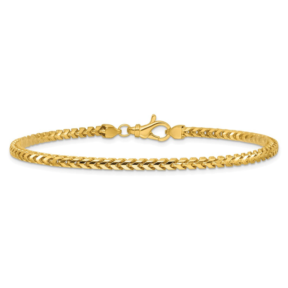 14K 3mm Franco with Fancy Lobster Clasp Chain