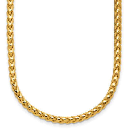 14K 3mm Franco with Fancy Lobster Clasp Chain