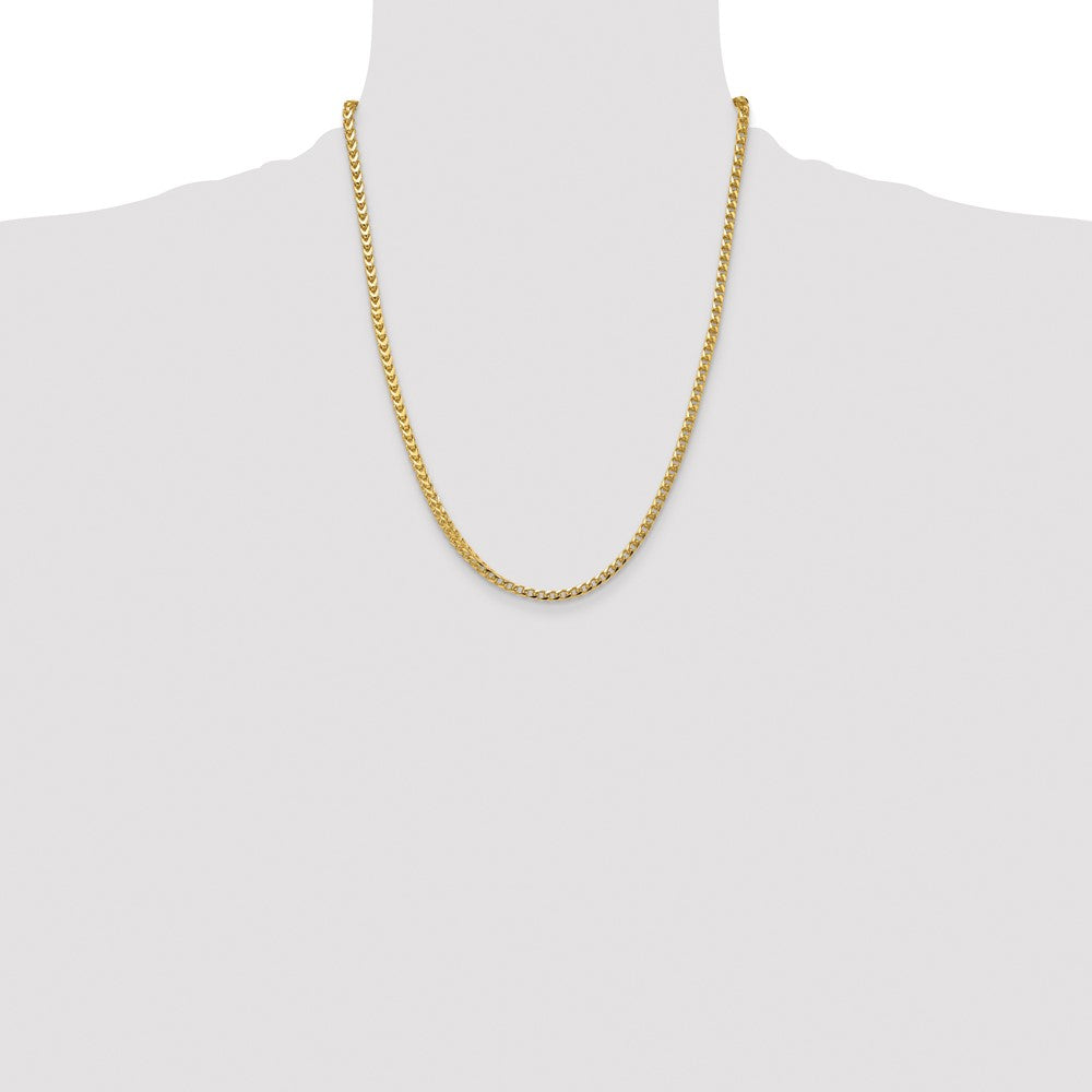 14K 3.7mm Franco with Fancy Lobster Clasp Chain
