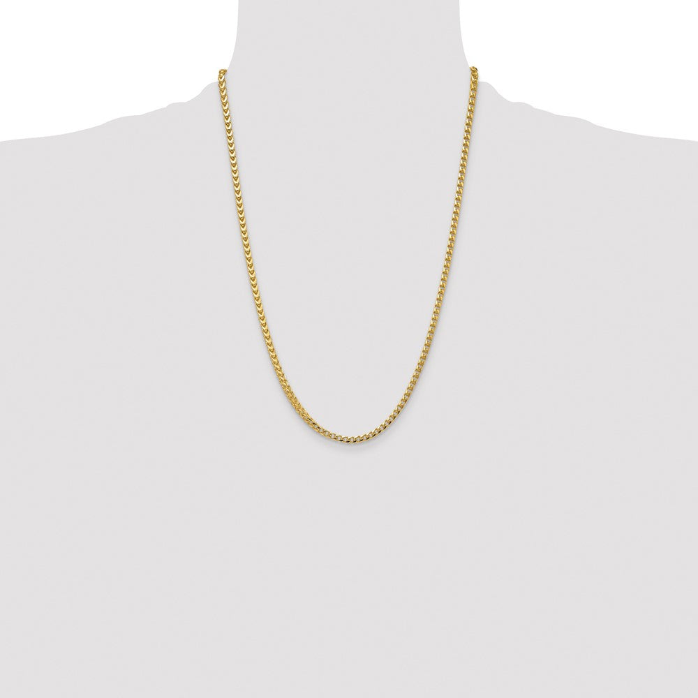 14K 3.7mm Franco with Fancy Lobster Clasp Chain