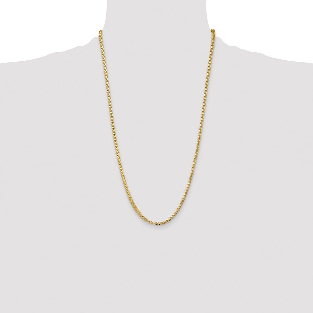 14K 3.7mm Franco with Fancy Lobster Clasp Chain