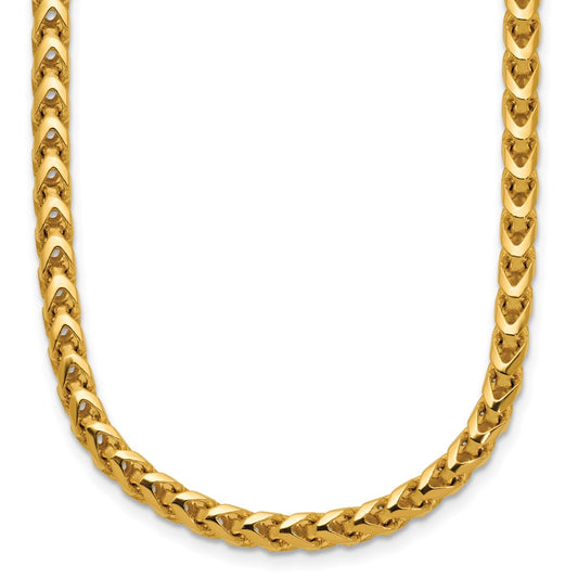 14K 3.7mm Franco with Fancy Lobster Clasp Chain