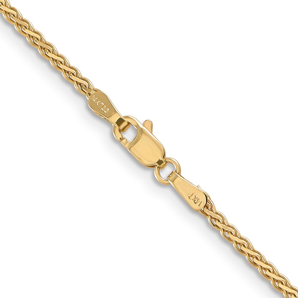 14K 1.9mm Flat Wheat with Lobster Clasp Chain