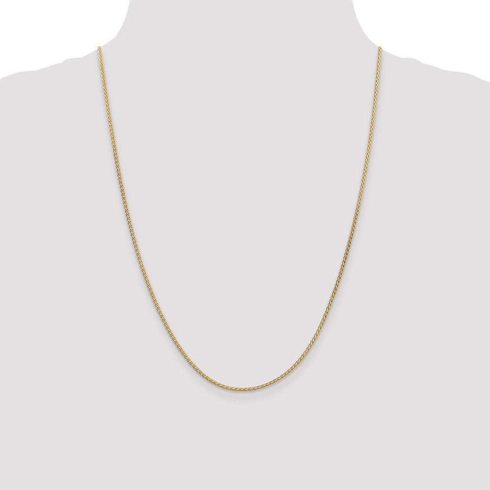 14K 1.9mm Flat Wheat with Lobster Clasp Chain