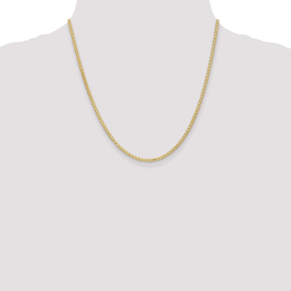 14K 2.4mm Flat Wheat with Lobster Clasp Chain