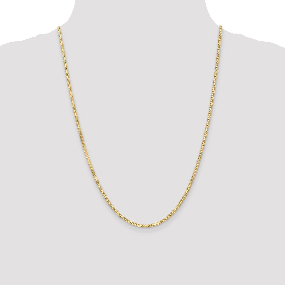 14K 2.4mm Flat Wheat with Lobster Clasp Chain