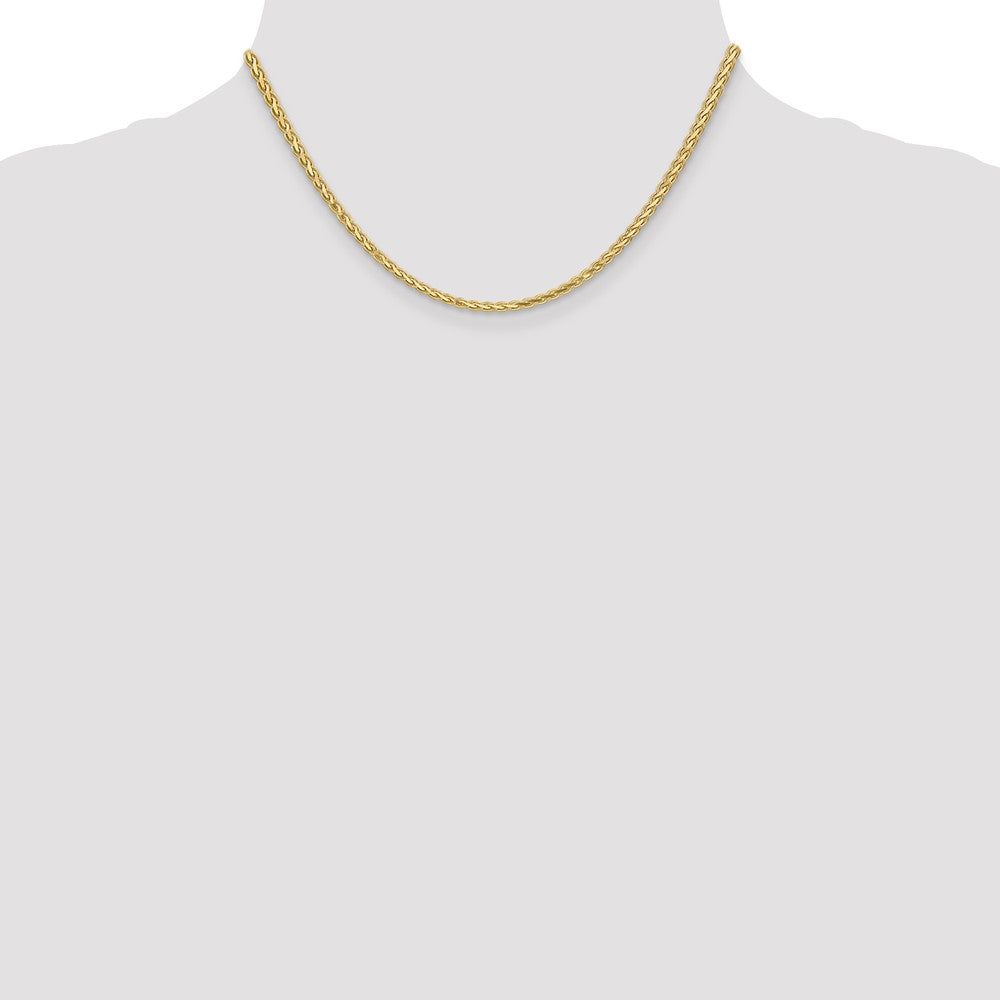 14K 2.8mm Flat Wheat with Lobster Clasp Chain