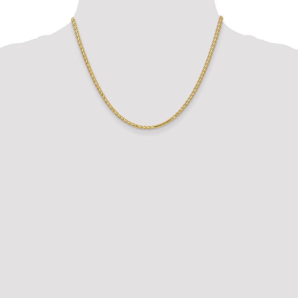 14K 2.8mm Flat Wheat with Lobster Clasp Chain