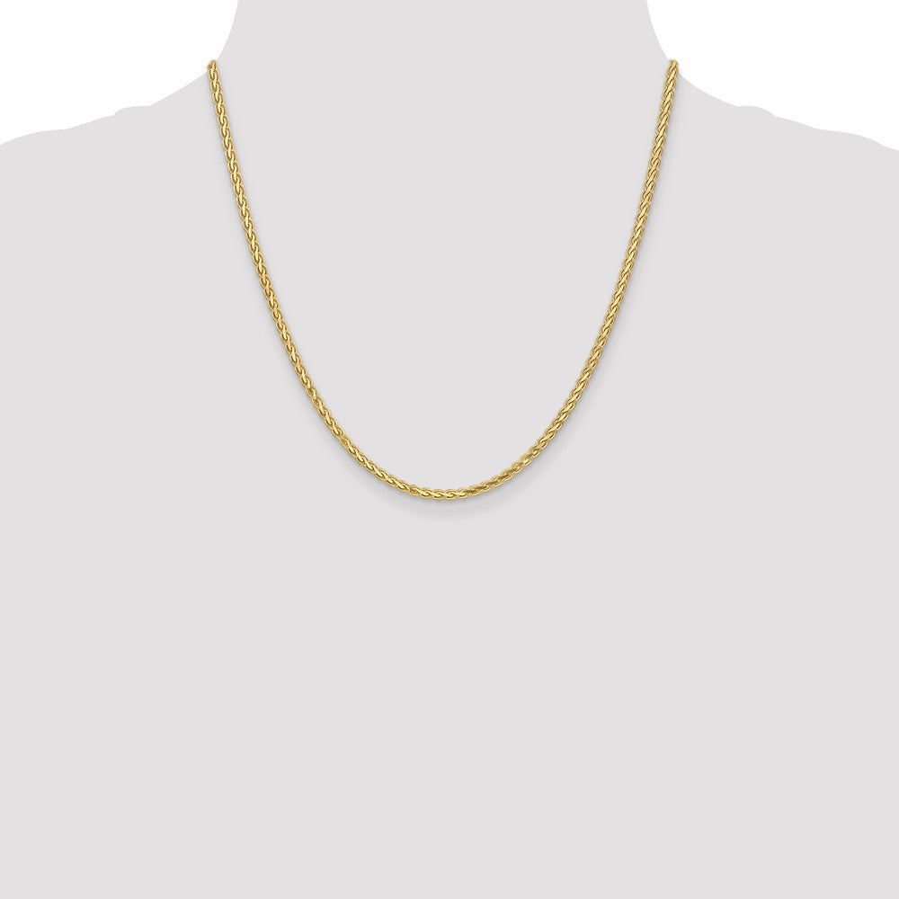 14K 2.8mm Flat Wheat with Lobster Clasp Chain