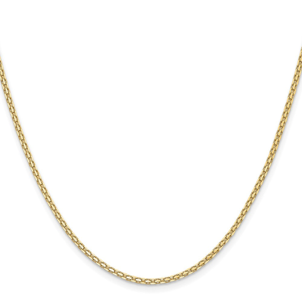 14K 1.8mm Lightweight Flat Bismark with Lobster Clasp Chain