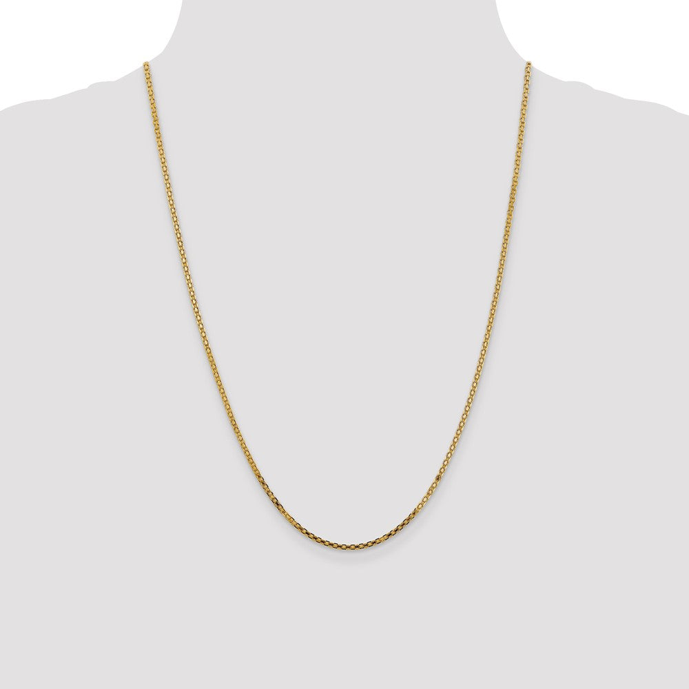 14K 1.8mm Lightweight Flat Bismark with Lobster Clasp Chain