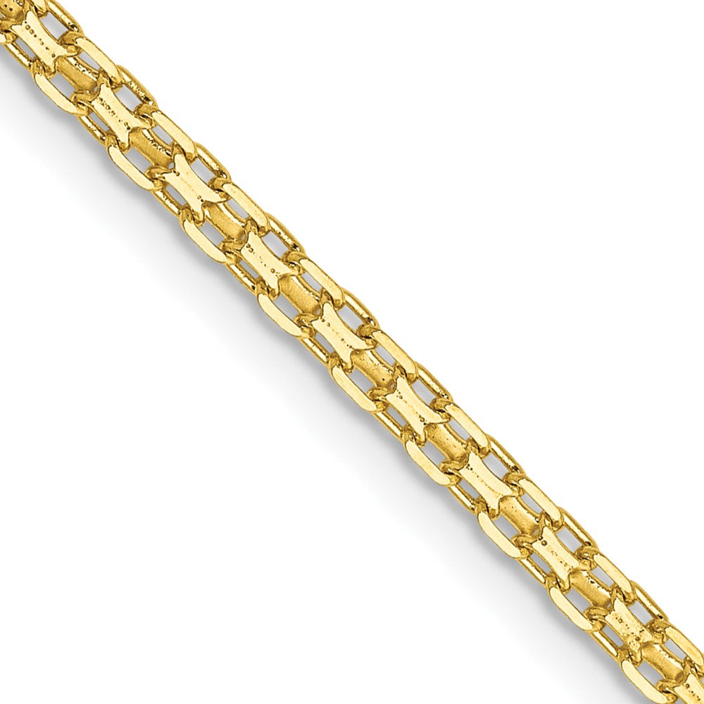 14K 1.8mm Lightweight Flat Bismark with Lobster Clasp Chain