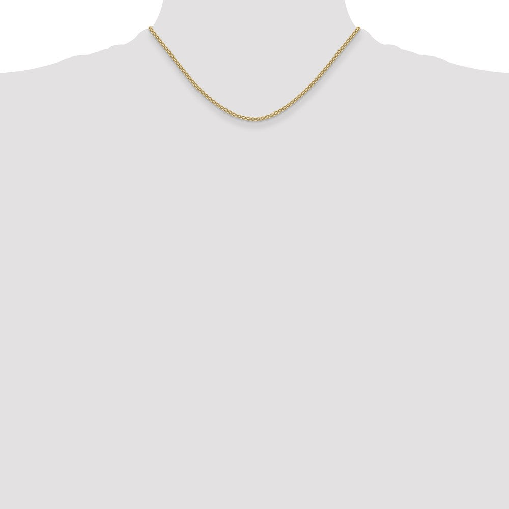 14k 2.2mm Lightweight Flat Bismark Chain