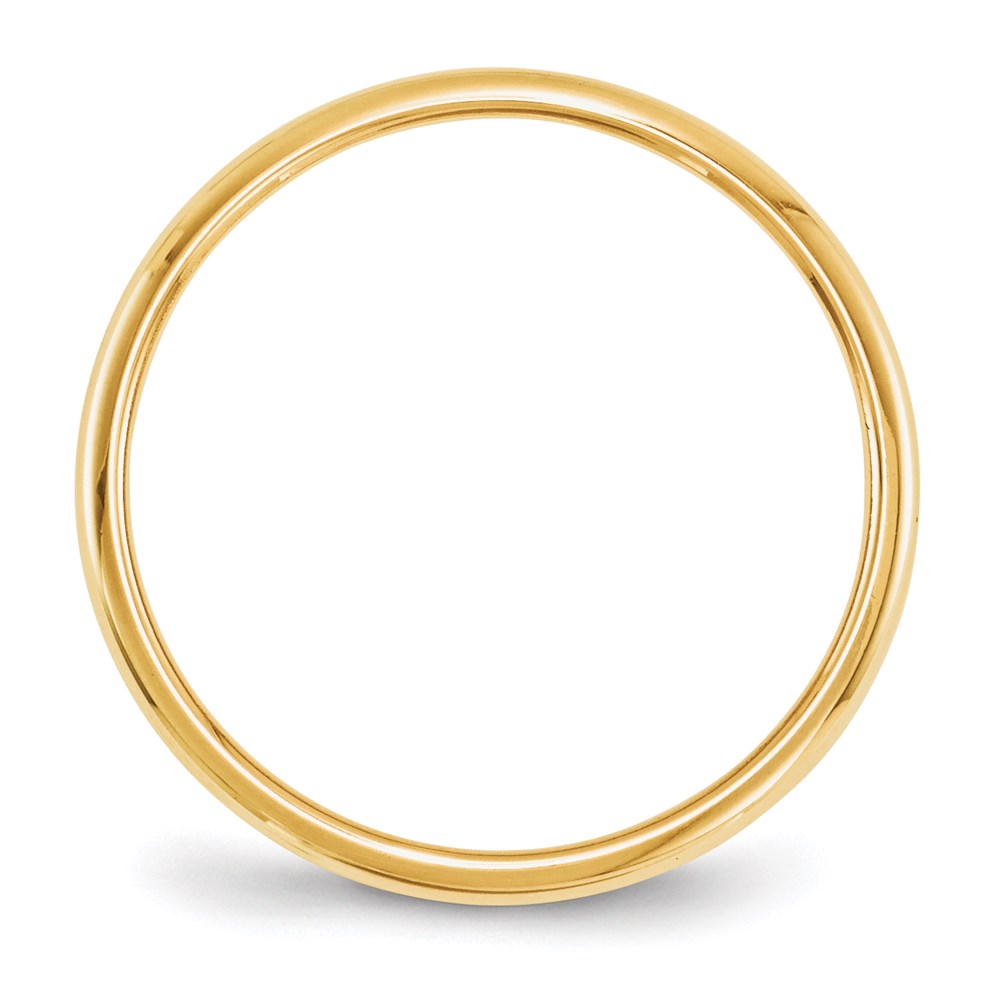 14k Yellow Gold 2mm Half Round Wedding Band