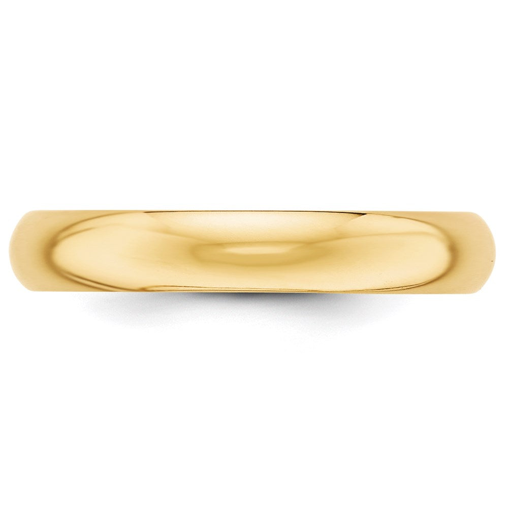 14k Yellow Gold 4mm Half Round Wedding Band