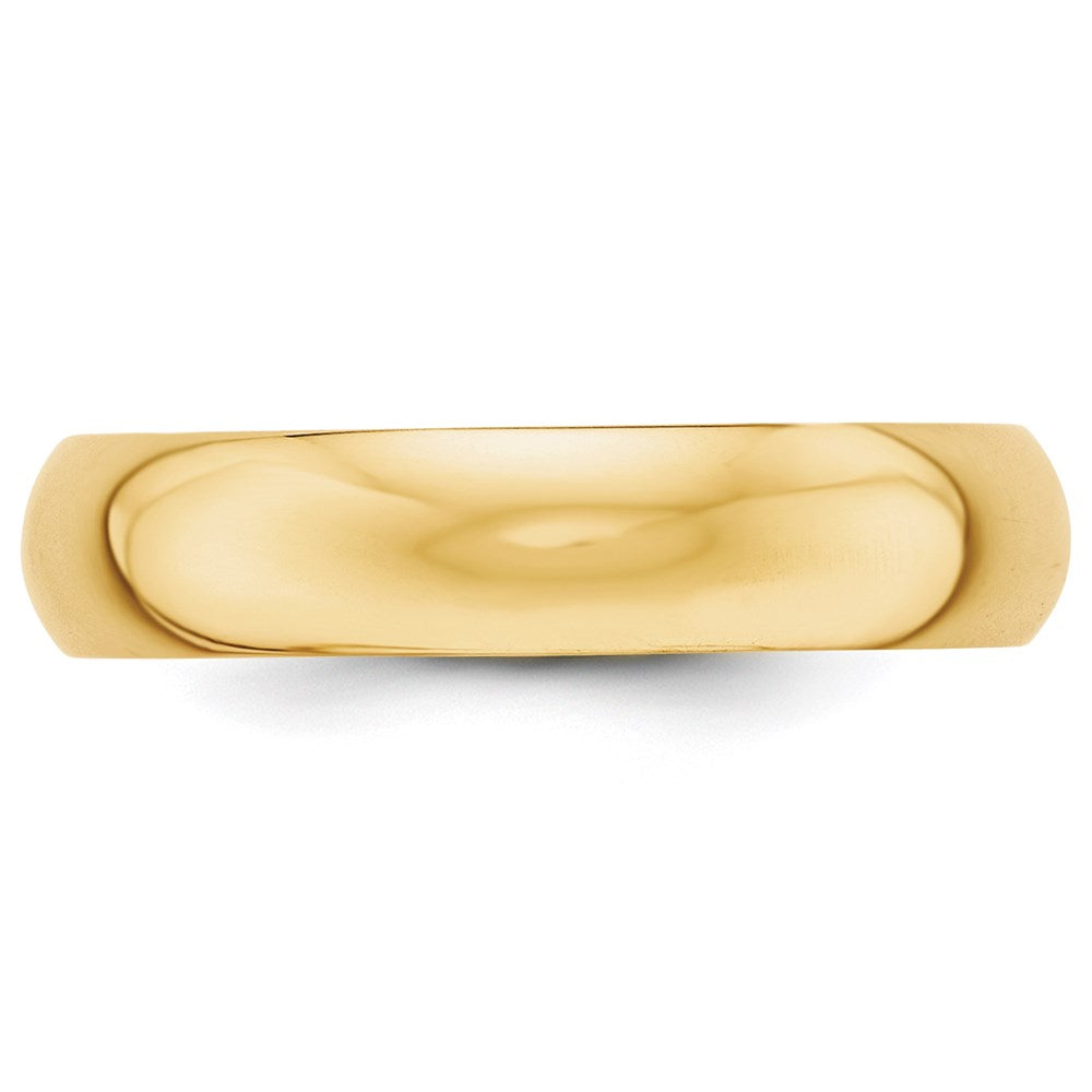 14k Yellow Gold 5mm Half Round Wedding Band