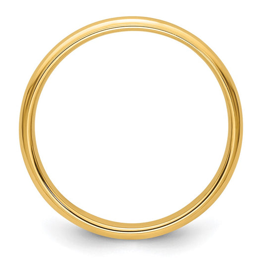 14k Yellow Gold 3mm Half Round with Edge Wedding Band