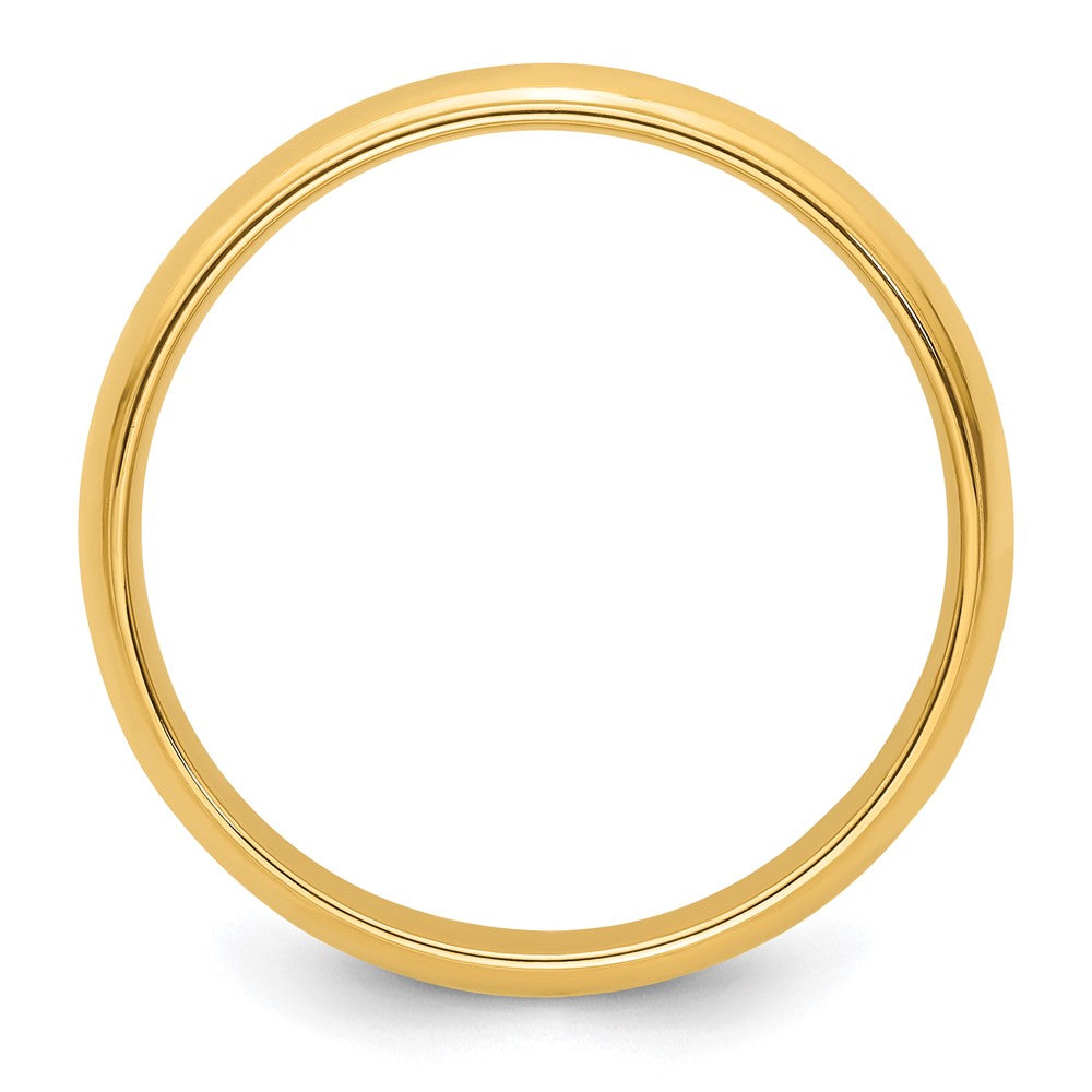 14k Yellow Gold 5mm Half Round with Edge Wedding Band