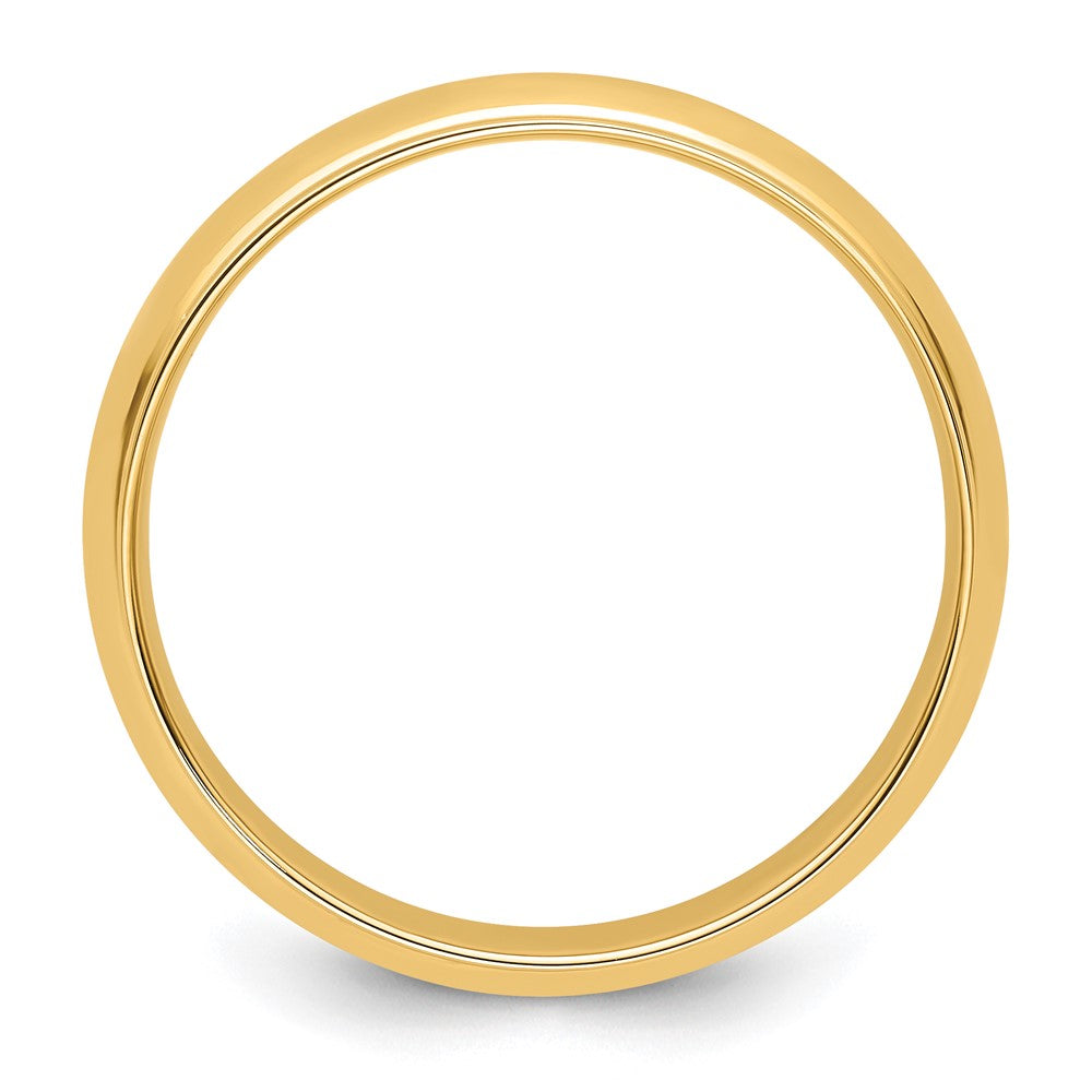 14k Yellow Gold 6mm Half Round with Edge Wedding Band