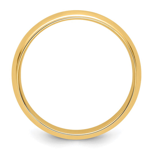 14k Yellow Gold 6mm Half Round with Edge Wedding Band