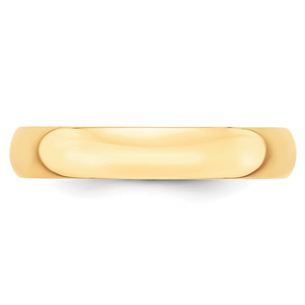 14k Yellow Gold 4mm Lightweight Half Round Wedding Band