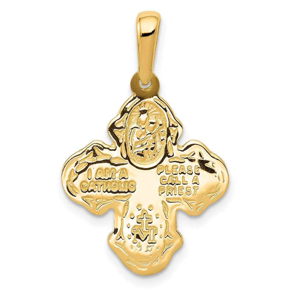 14k Polished Four-Way Medal Pendant