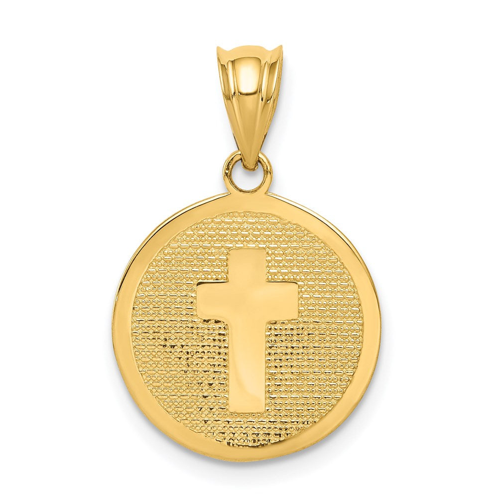 14k Reversible Cross and 1ST HOLY COMMUNION Charm
