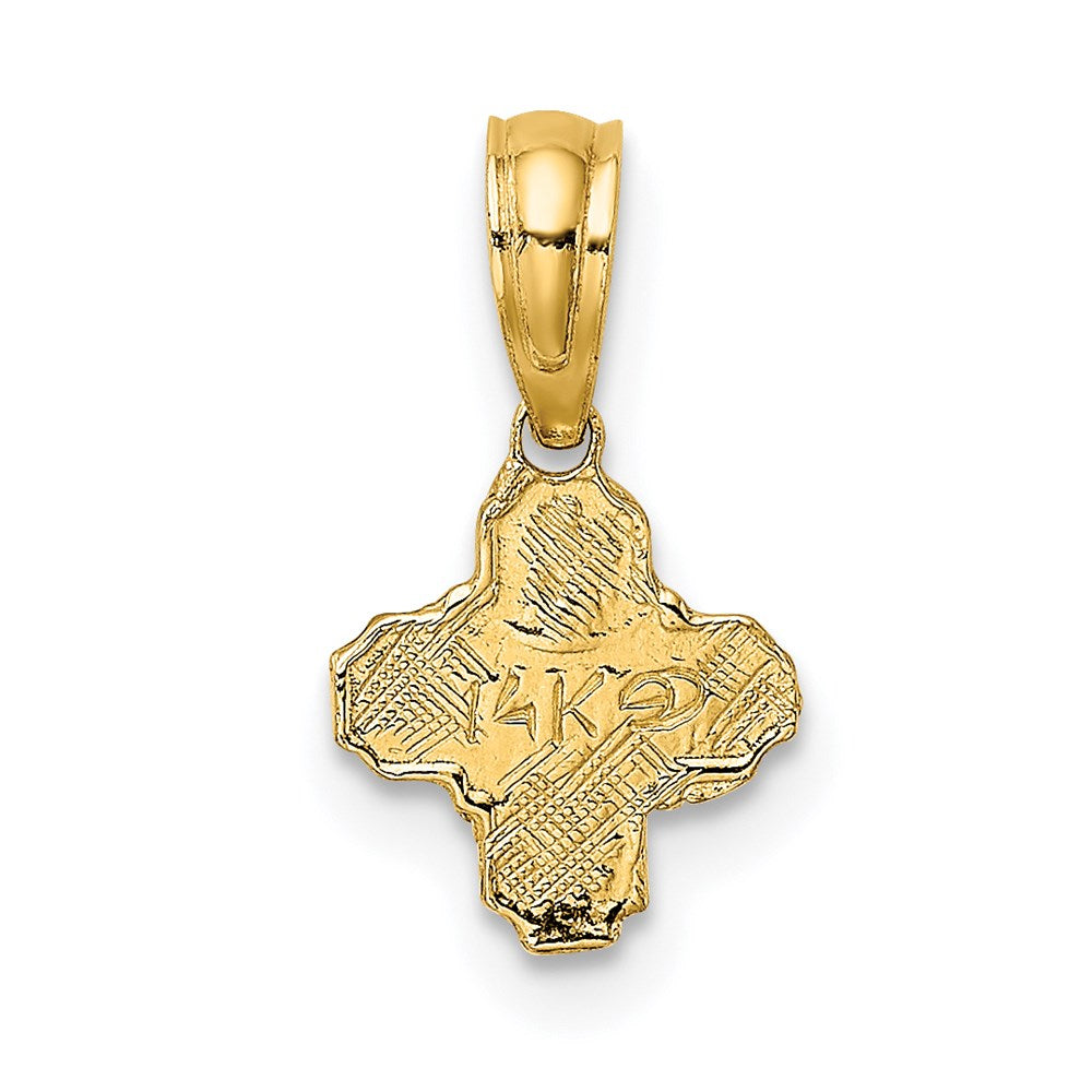 14K Mini 4-Way Religious Medal Charm