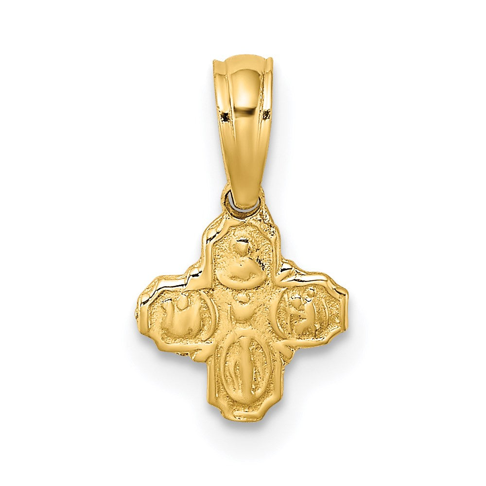 14K Mini 4-Way Religious Medal Charm