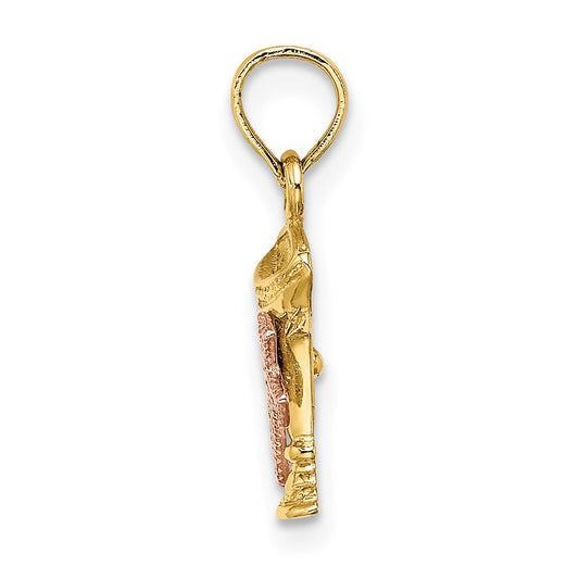 14K Two-Tone Communion Cup with Cross Charm