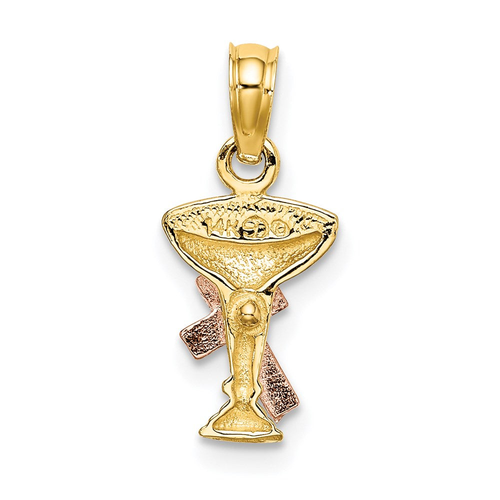 14K Two-Tone Communion Cup with Cross Charm