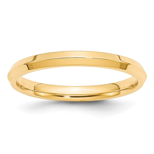 14k Yellow Gold 2.5mm Knife Edge Comfort Fit Wedding Band 
