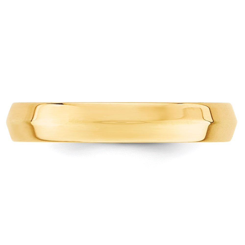 14k Yellow Gold 4mm Knife Edge Comfort Fit Wedding Band