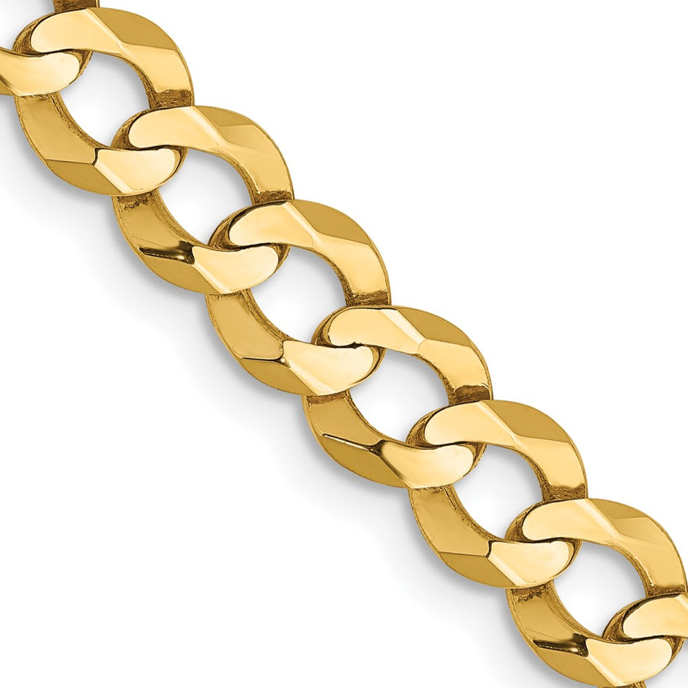 14K 5.9mm Lightweight Flat Cuban with Lobster Clasp Chain