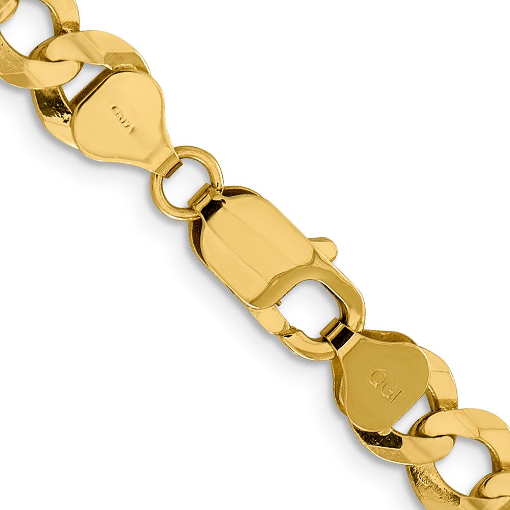 14K 8.3mm Lightweight Flat Cuban with Lobster Clasp Chain