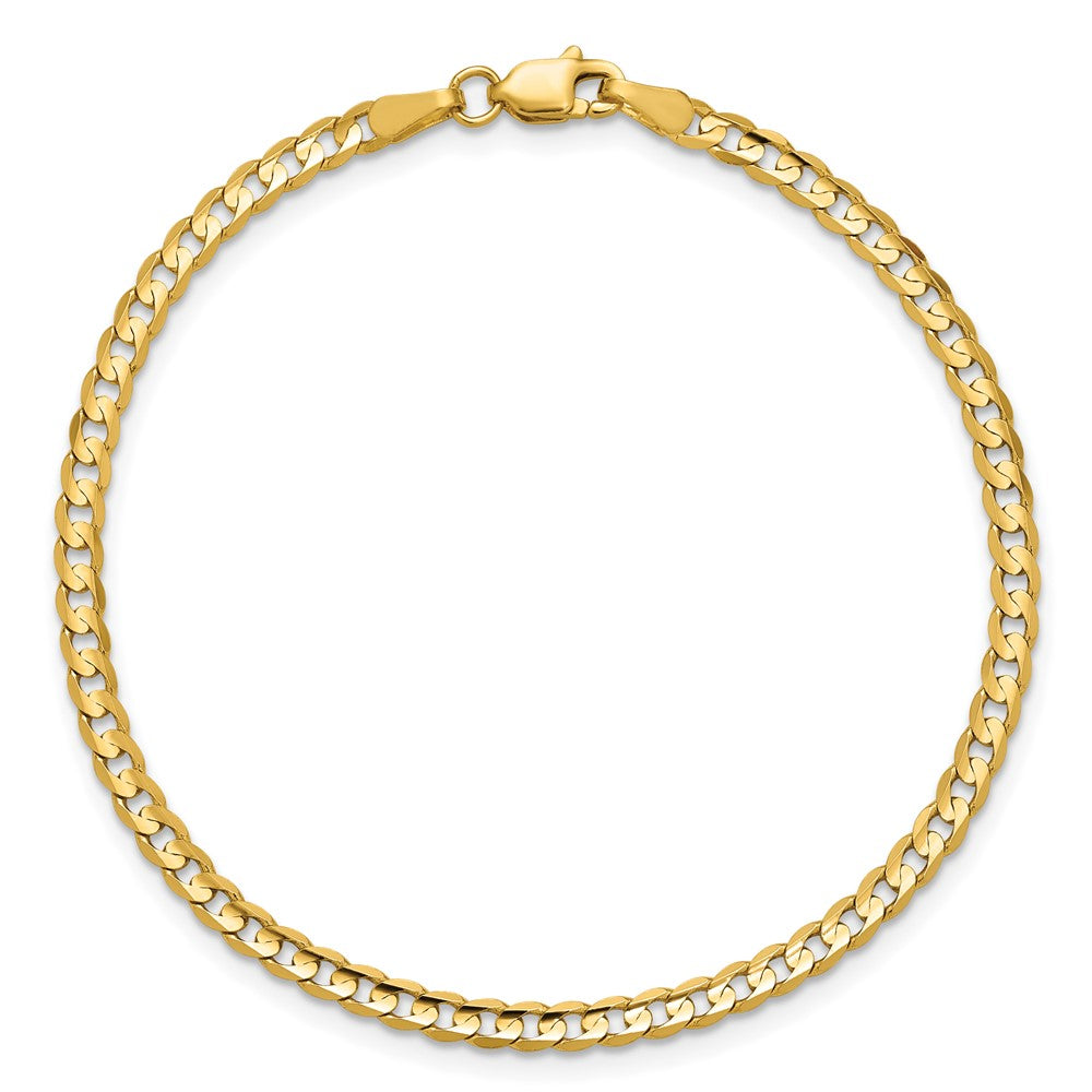 14k 3mm Open Concave Curb Chain