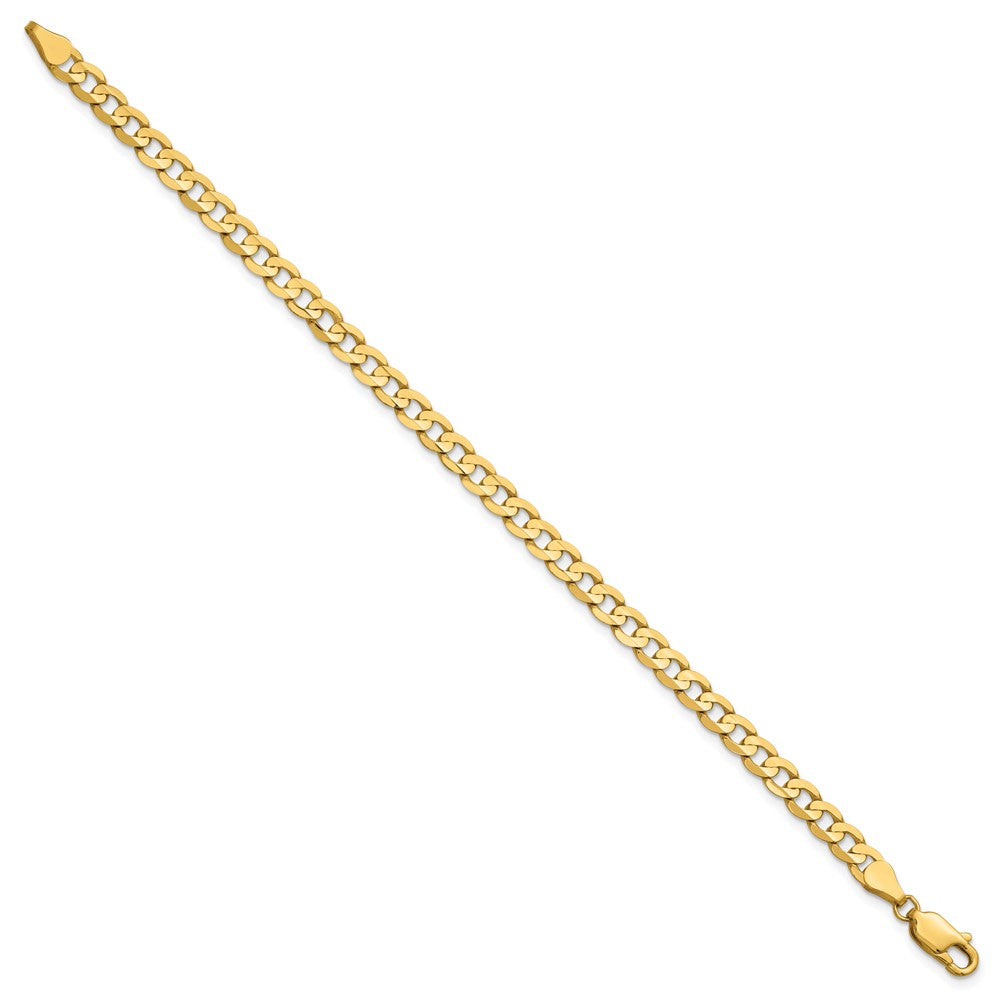 14k 4.5mm Open Concave Curb Chain