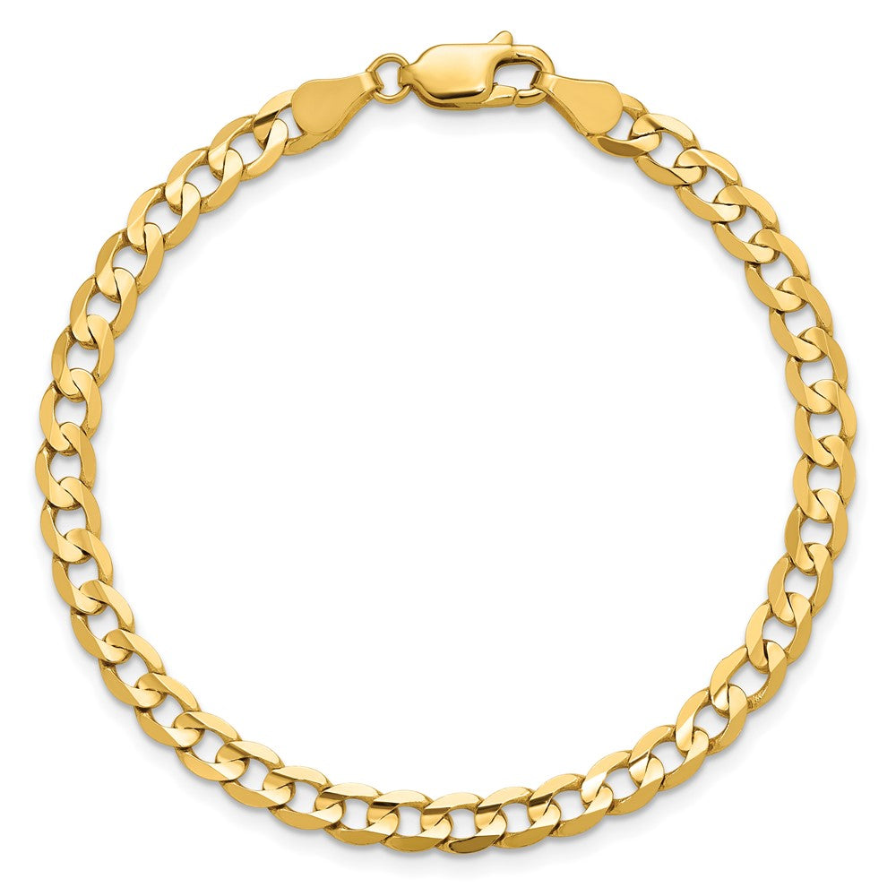 14k 4.5mm Open Concave Curb Chain