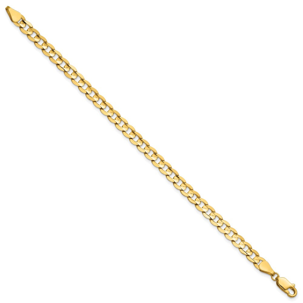 14k 5.25mm Open Concave Curb Chain