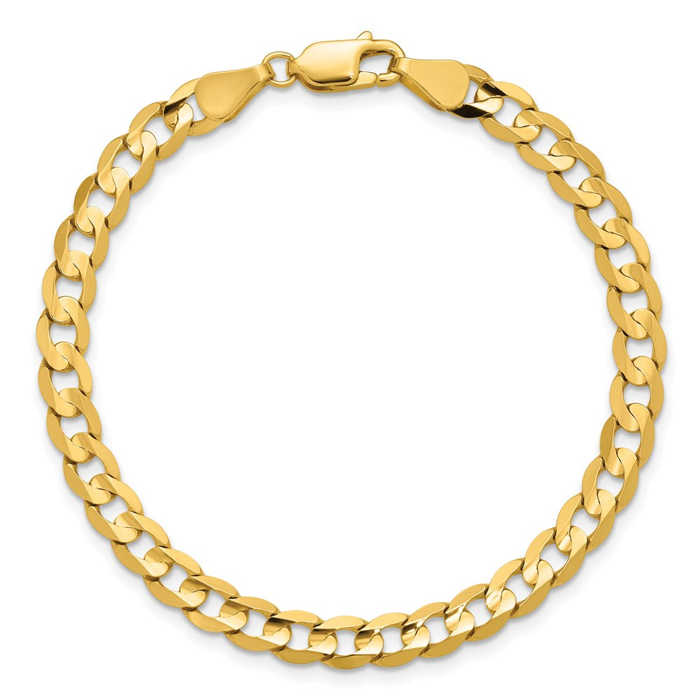 14k 5.25mm Open Concave Curb Chain