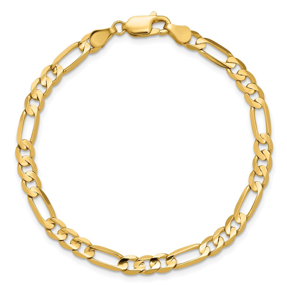 14k 4.5mm Concave Open Figaro Chain