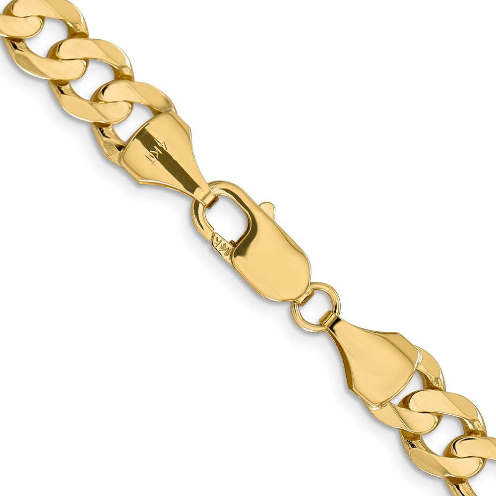 14K 8.75mm Concave Open Figaro with Lobster Clasp Chain